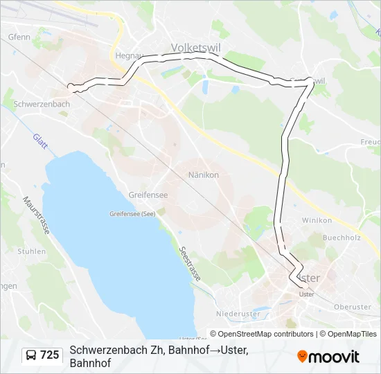725 Bus Line Map