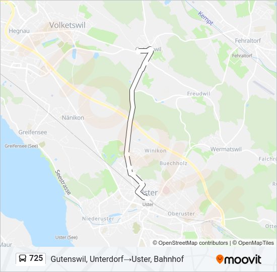 725 Bus Line Map