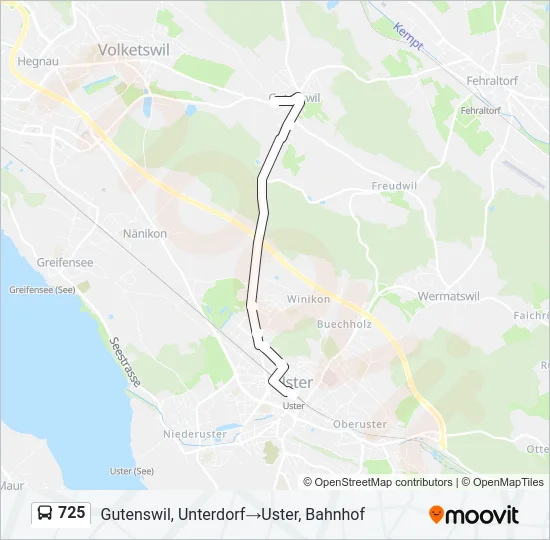 725 Bus Line Map