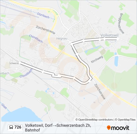 726 bus Line Map