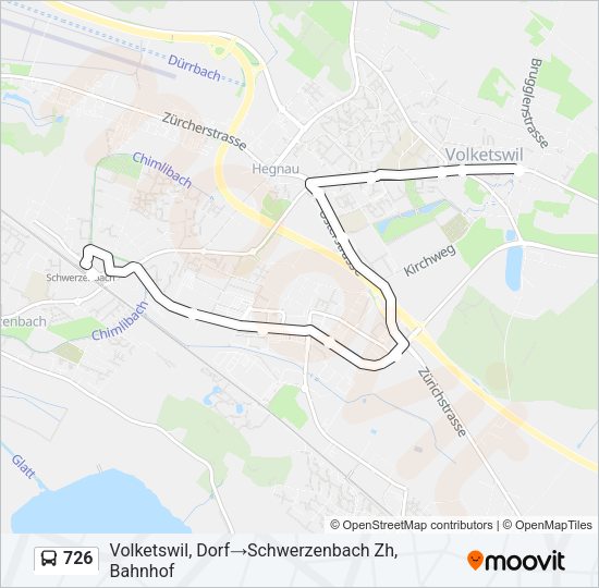 726 Bus Line Map