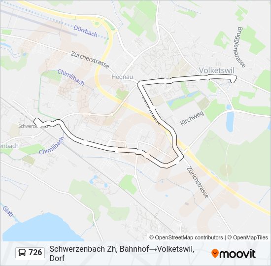726 Bus Line Map