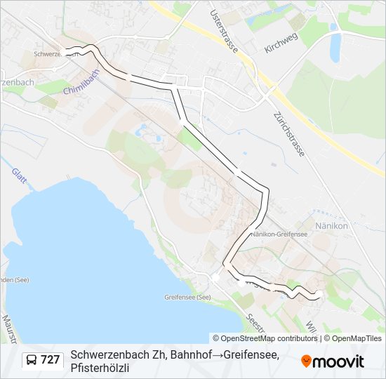 727 Bus Line Map