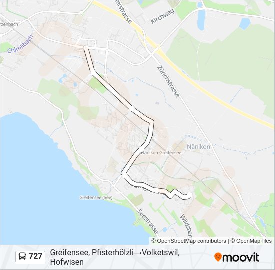727 Bus Line Map