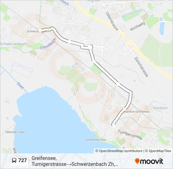 727 Bus Line Map