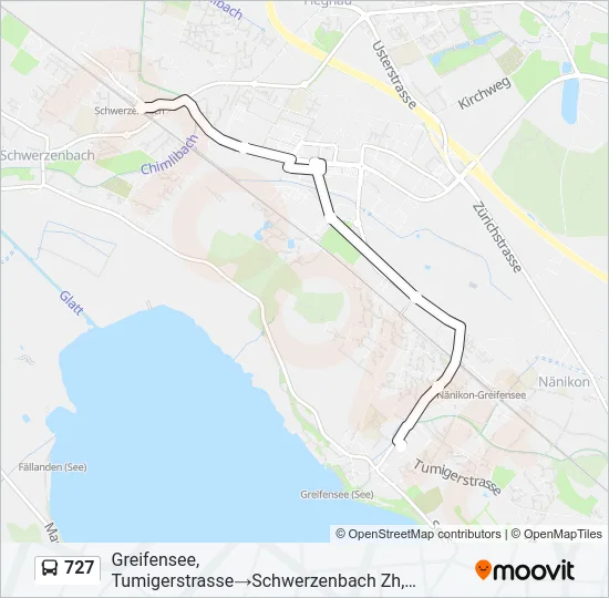 727 Bus Line Map