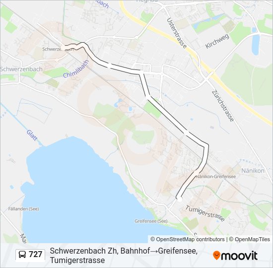 727 Bus Line Map
