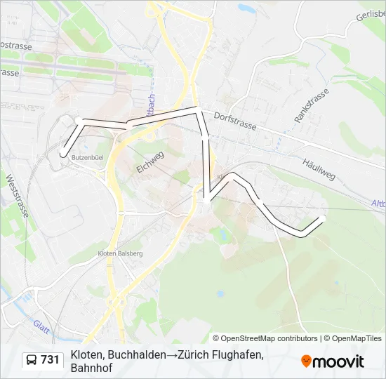 731 Bus Line Map