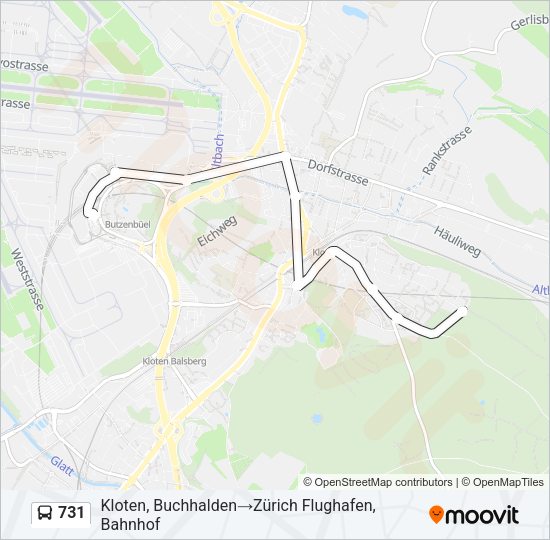731 Bus Line Map