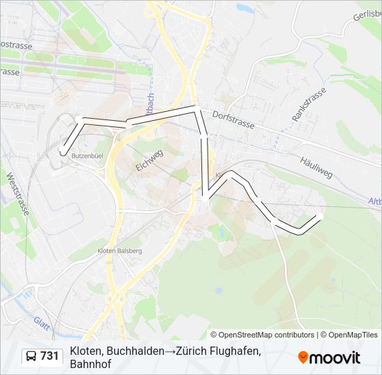 731 Bus Line Map