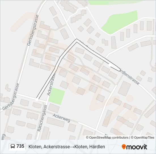 735 Bus Line Map