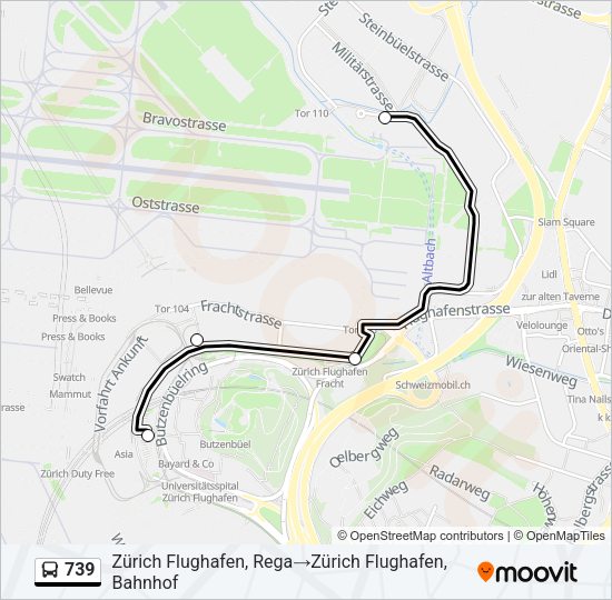 739 Bus Line Map