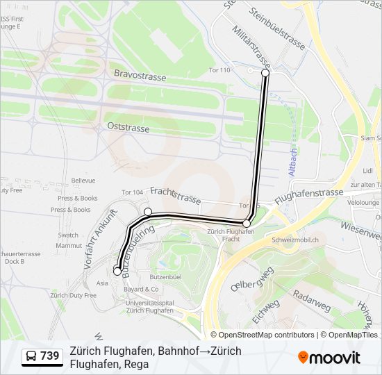 739 Bus Line Map