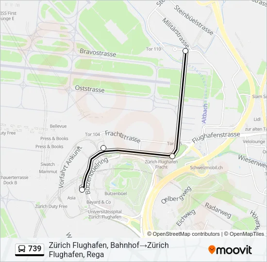 739 Bus Line Map