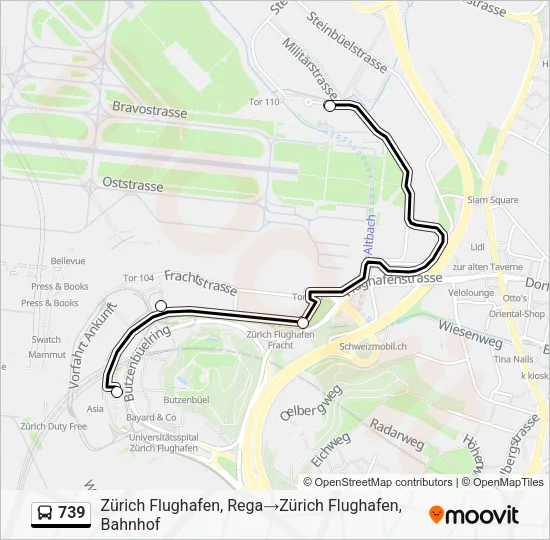 739 Bus Line Map