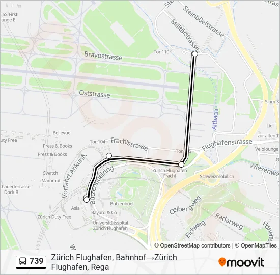 739 Bus Line Map