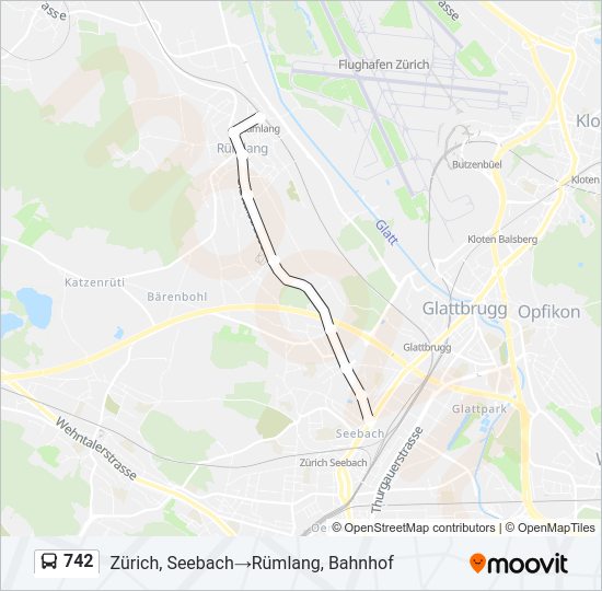 742 Bus Line Map