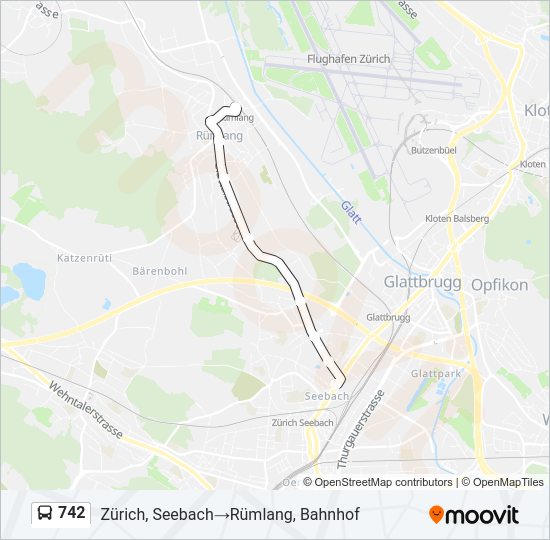 742 Bus Line Map