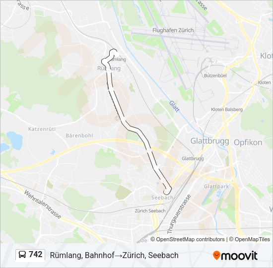 742 Bus Line Map