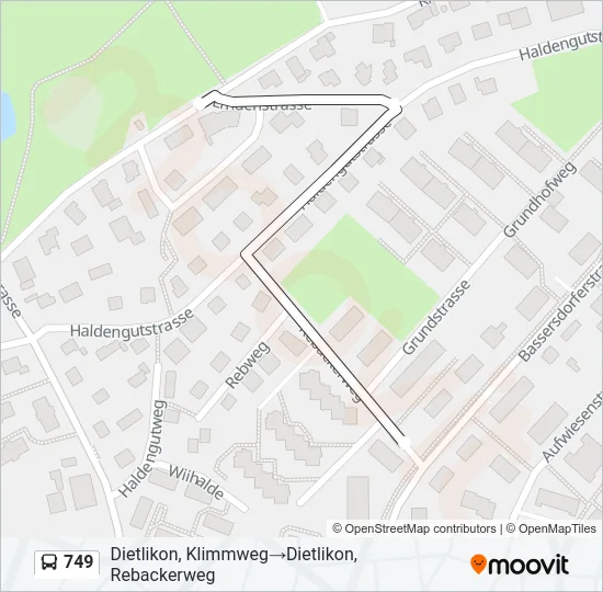 749 Bus Line Map