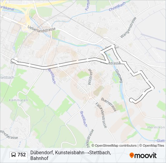 752 Bus Line Map