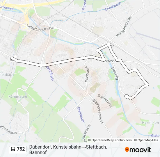 752 Bus Line Map