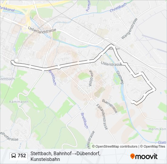 752 Bus Line Map