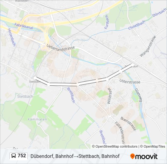 752 Bus Line Map