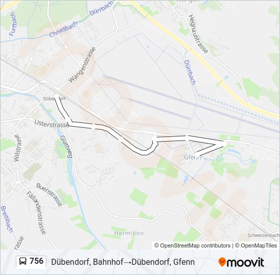 756 Bus Line Map