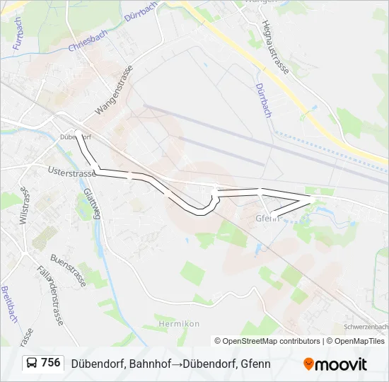 756 Bus Line Map