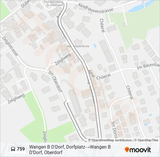 759 Bus Line Map