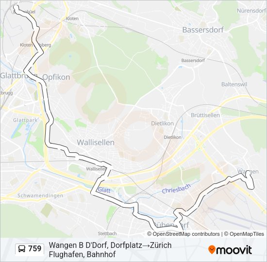 759 Bus Line Map