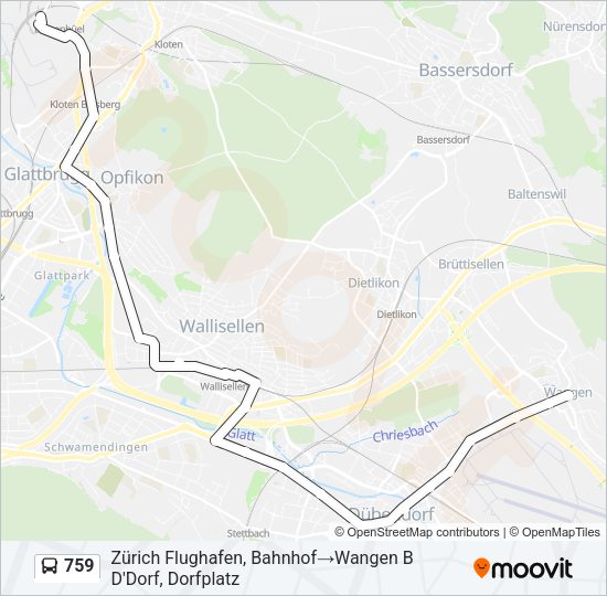 759 Bus Line Map