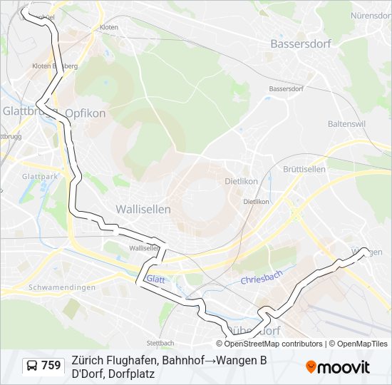 759 Bus Line Map