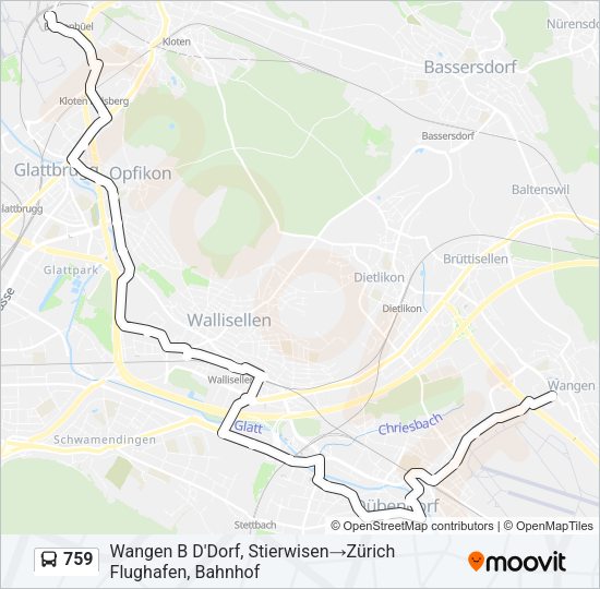 759 Bus Line Map