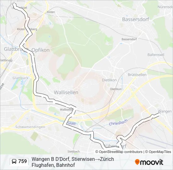 759 Bus Line Map