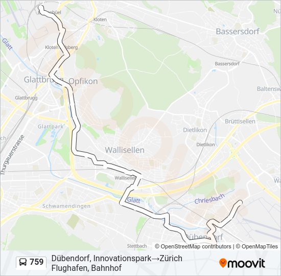 759 Bus Line Map
