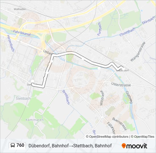 760 Bus Line Map
