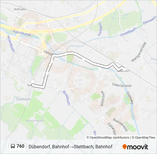 760 Bus Line Map