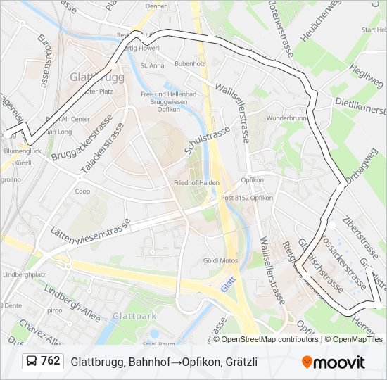 762 Bus Line Map
