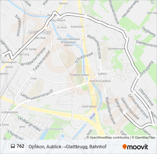762 Bus Line Map