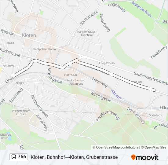 766 Bus Line Map