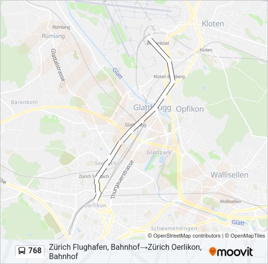 768 Bus Line Map