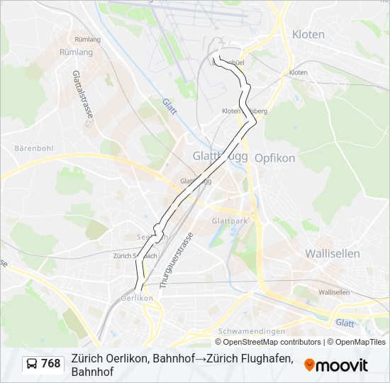 768 Bus Line Map