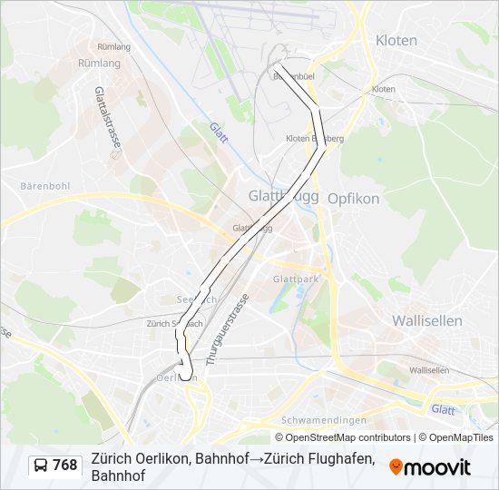 768 Bus Line Map