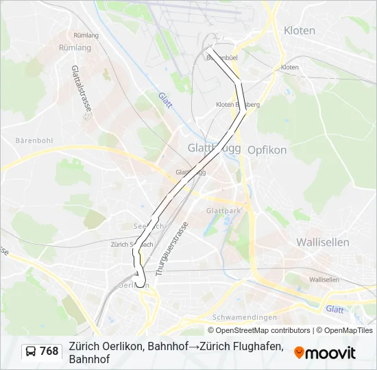 768 Bus Line Map