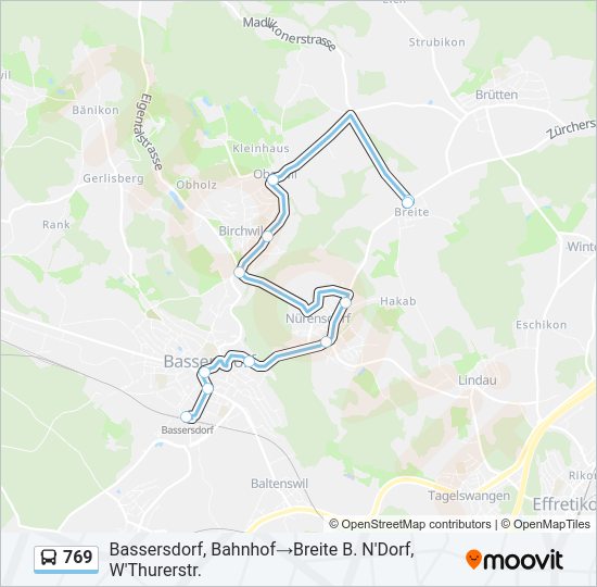 769 Bus Line Map