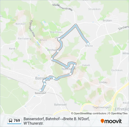 769 Bus Line Map