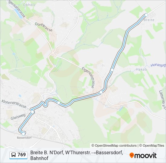 769 Bus Line Map
