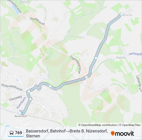 769 Bus Line Map